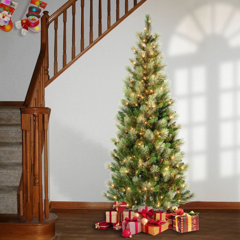 National Tree Company First Traditions Pre-Lit Charleston Pine Hinged Artificial Christmas Tree Clear Lights, 3 of 7