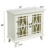 NicBex Sideboard Buffet Cabinet with Adjustable Shelves Modern Small Storage Cabinet with 2 Glass Doors for Kitchen,Living Room,Beige - 3 of 4