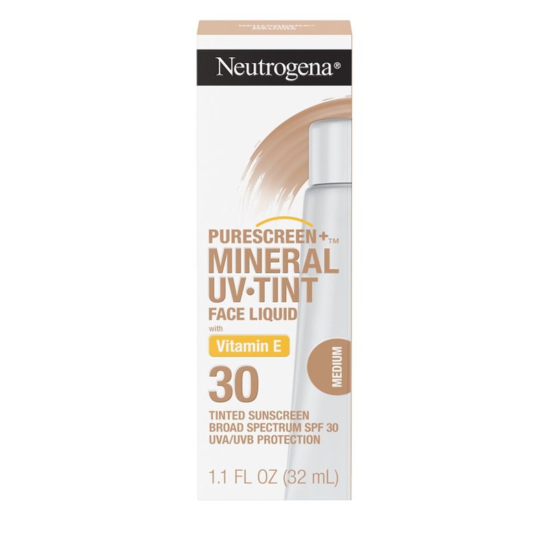 Neutrogena Mineral UV Tint Face Liquid Sunscreen - SPF 30 - 1.1oz, 1 of 8
