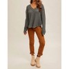Women's Breezy Day Waffle Top - Hem & Thread - 2 of 4