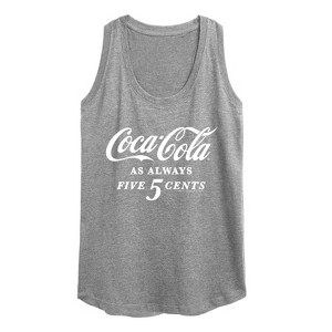 Women's - Coca-Cola - As Always Five Cents Graphic Racerback Tank - 1 of 4