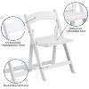 Emma and Oliver 10 Pack Kids White Resin Folding Event Party Chair with Vinyl Padded Seat - 4 of 4