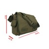 K-Cliffs Heavy Duty Canvas Messenger Bag Durable Quality Vintage Cotton Laptop Ipad Shoulder Travel Book Bag Olive Green - 2 of 4