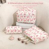 3pcs Mini Makeup Bag Printed Cosmetic Bag Coquette Aesthetic Toiletry Bag Travel Make Up Organizer Bag For Business Trips Vacations Outdoor Activities - image 4 of 4