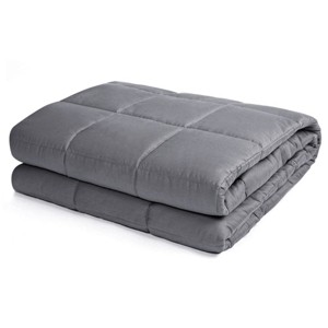 Costway Weighted Blankets,,Organic Premium Breathable Cotton, 48'' x 72'',12lbs/15lbs - 1 of 4