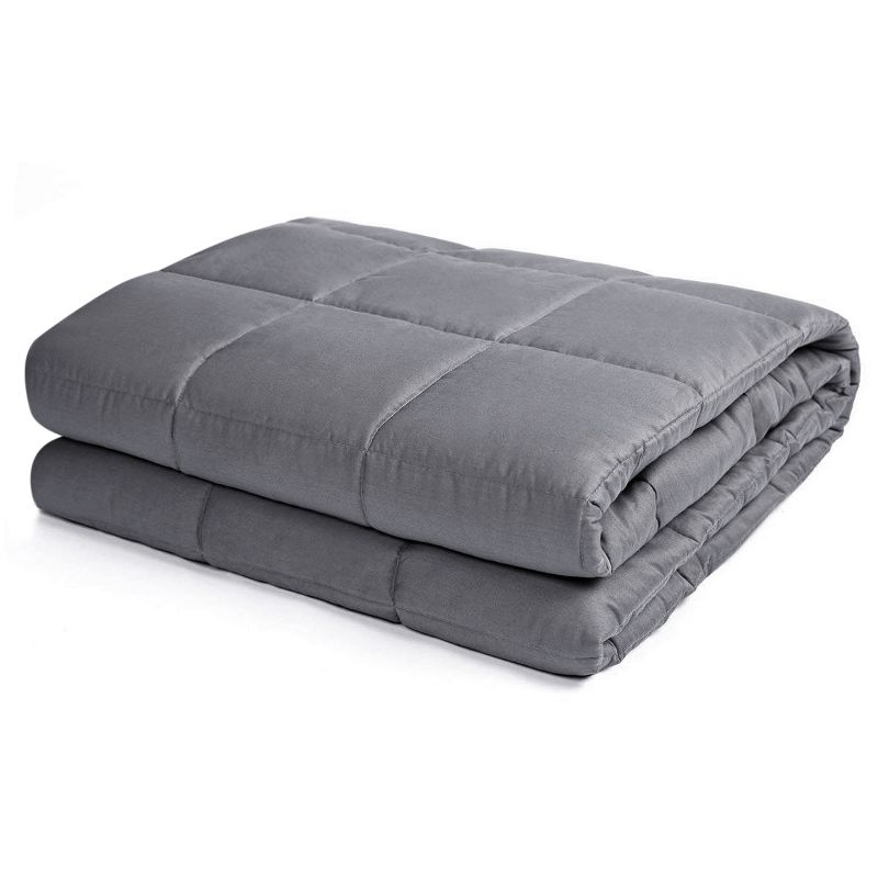 Costway Weighted Blankets,,Organic Premium Breathable Cotton, 48'' x 72'',12lbs/15lbs, 1 of 11