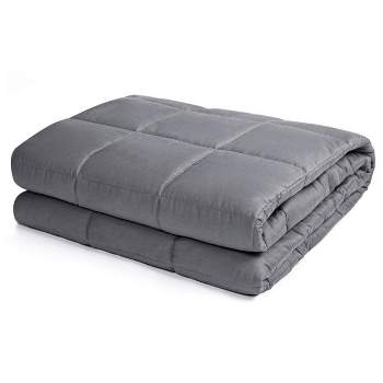Costway Weighted Blankets,,Organic Premium Breathable Cotton, 48'' x 72'',12lbs/15lbs