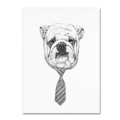 24" x 32" Bulldog by Balazs Solti - Trademark Fine Art