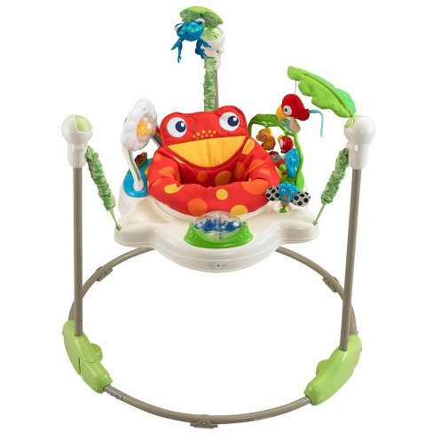 Fisher-Price Baby Bouncer Rainforest Jumperoo Activity Center with Music  Lights Sounds and Developmental Toys & Newborn Toys Rattle 'n Rock Maracas
