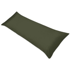 Sweet Jojo Designs Boy Body Pillow Cover (Pillow Not Included) 54in.x20in. Woodland Camo Solid Dark Green - 1 of 4