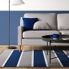 4'x5'6" Back to College Rugby Striped Accent Rug Gray/Blue - Room Essentials™ - 2 of 4