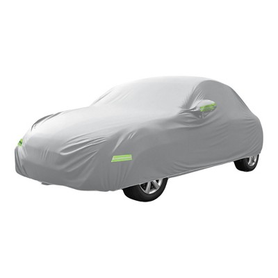Unique Bargains Waterproof with Zipper Car Cover for Volkswagen New Beetle 98-19 Silver Tone