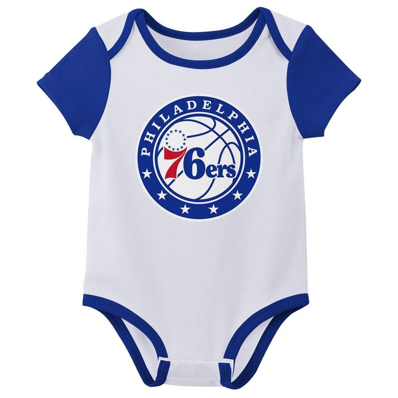 NBA Philadelphia 76ers Infant Boys&#39; 3pk Bodysuit Set, 3 of 5