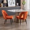 NicBex Velvet Dining Chairs Set of 2, Nailheads Metal Legs, Comfy Upholstered Kitchen Chairs for Modern Living/Dining Room - 2 of 4