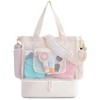 Beach Bag for Women, Mesh Tote Bags with Zipper, Sandproof Vacation Essentials with Cooler for Swim Cruise Pool, Beige - 2 of 4