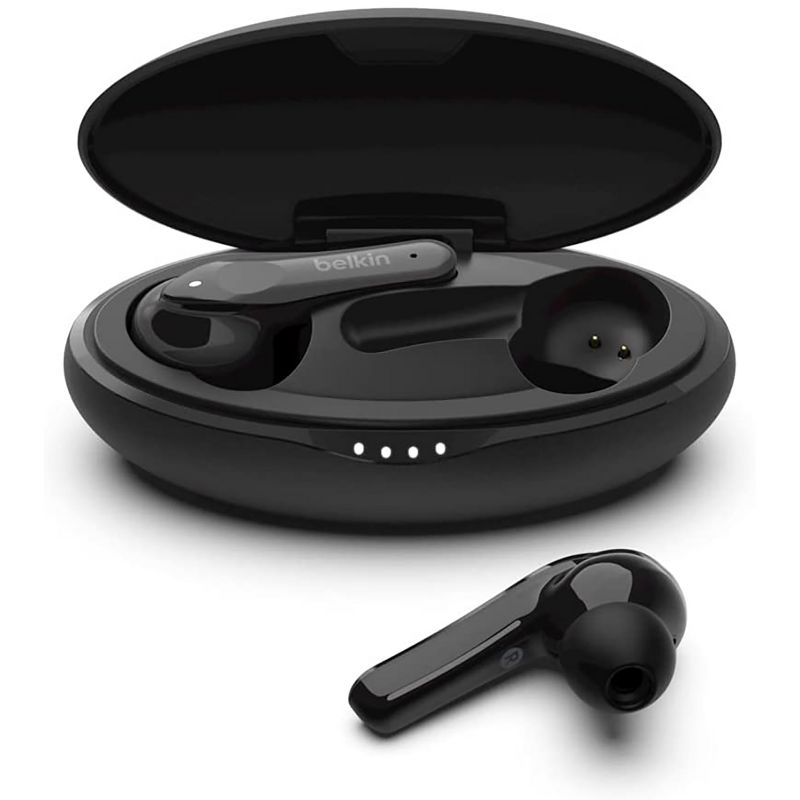 Belkin SoundForm Move Plus True Wireless Bluetooth Earbuds with Wireless Charging Case IPX5 Certified Sweat/Water Resistant for PAC002BTBK-GR (Black), 1 of 9