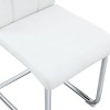 Sapphtopaz Dining Chairs Upholstered PU Leather Chair with C-Shaped Legs and High Backrest Armless Chairs for Dining Room, Kitchen - 4 of 4