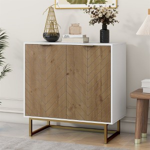 Storage Cabinet With 2 Doors, Modern Buffet Sideboard Cabinet, Kitchen Buffet Cabinet With Storage, Sideboard Buffet - 1 of 4