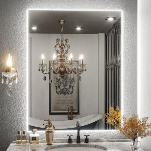 Keonjinn LED Backlit Bathroom Vanity Wall Mirror, 3 Color Temperatures Dimmable, Anti-Fog - 1 of 4