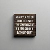 Slickblue Inspirational Wood Wall Sign 7x7 – Funny Motivational Quote for Office, Bedroom or Entryway, Color Options - 2 of 3