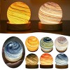 USB Fantasy Rainbow Planet Light Astronomical Ornaments Desktop Decorative Lights Art Crafts Wooden Case Gifts for Wedding Party - 2 of 4