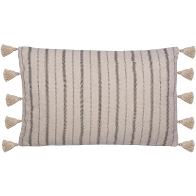 Marcen Pillow - Grey/White - 12" X 20" - Safavieh