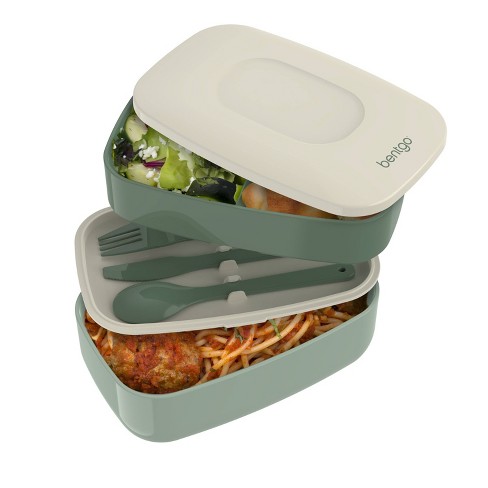 Bentgo Classic All-in-one Stackable Lunch Box Container With Built In  Flatware - Khaki Green : Target