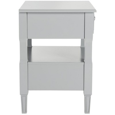 Jenson Gray Transitional 2-Drawer Wood Nightstand