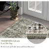 coucheta Multi-size Washable Vintage Area Rug for Living Room, Retro Floral Oriental Non Slip Low Pile Thin Foldable Carpet, for Bedroom, Dining Room - 3 of 4