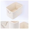 REGALWOVEN Odorless Cotton Rope Handcrafted Compact Multiple Use Open Storage Bins 1 Pc - 2 of 4