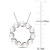 EVERLY JEWELRY | Sterling Silver Cultured Freshwater Pearl and 1/5 CT TW Diamond Circle Pendant with Chain - 18 inch - 4 of 4