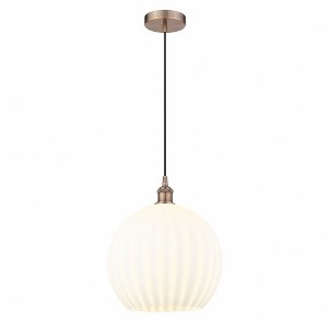 White Venetian - 1 Light Cord Hung Pendant In Modern Style-16.63 Inches Tall and 13.75 Inches Wide - 1 of 1