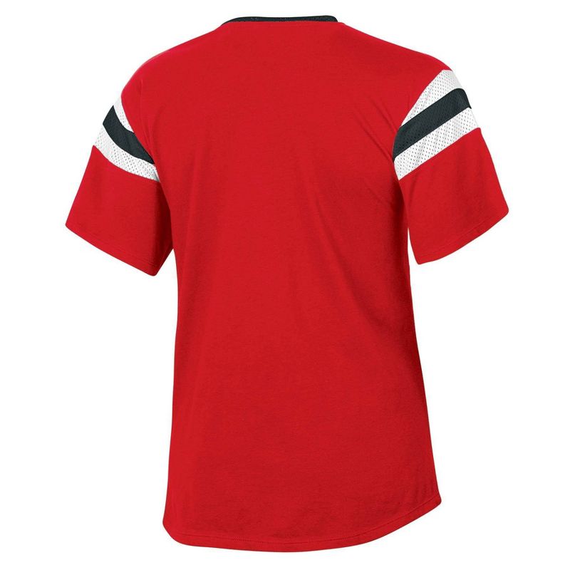 NCAA Ohio State Buckeyes Women&#39;s Short Sleeve Stripe T-Shirt, 2 of 4