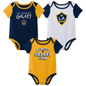 MLS Los Angeles Galaxy Infant Girls' 3pk Bodysuit - 1 of 4