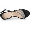 Allegra K Women's Open Toe Rhinestone Strappy Ankle Strap Stiletto Heels Sandals - 4 of 4