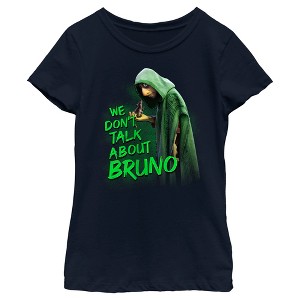 Girl's Encanto We Don't Talk About Bruno Green Text T-Shirt - 1 of 4