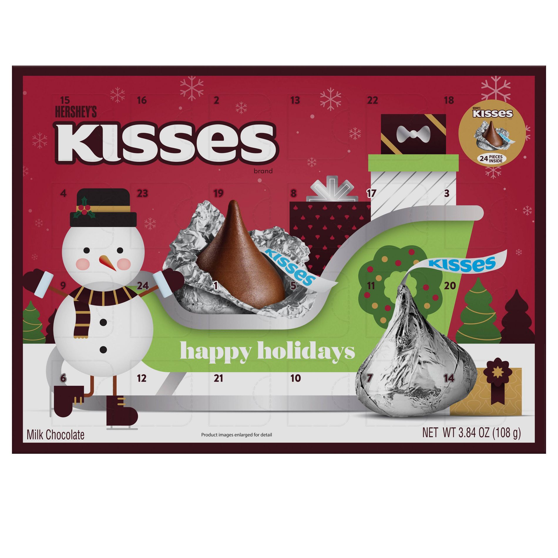 Hershey's Kisses Christmas Advent Calendar - 3.84oz