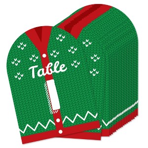 Big Dot of Happiness Ugly Sweater - Holiday and Christmas Party Double-Sided 5 x 7 inches Cards - Table Numbers - 1-20 - 1 of 4