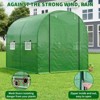 Orieon Green Walk-in Greenhouse with 4 Mesh Windows & Zipper Door – Heavy Duty Tunnel Garden House with PE Cover. - 3 of 4