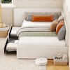 Twin Size Corner Bed with 2 Storage Drawers, Velvet Upholstered L-Shaped Daybed with Extended Headboard for Bedroom, Guest Room,Living Room - 3 of 4