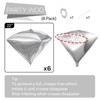 PartyWoo Foil Balloons Silver Diamond 22 Inch 6 pcs - 4 of 4