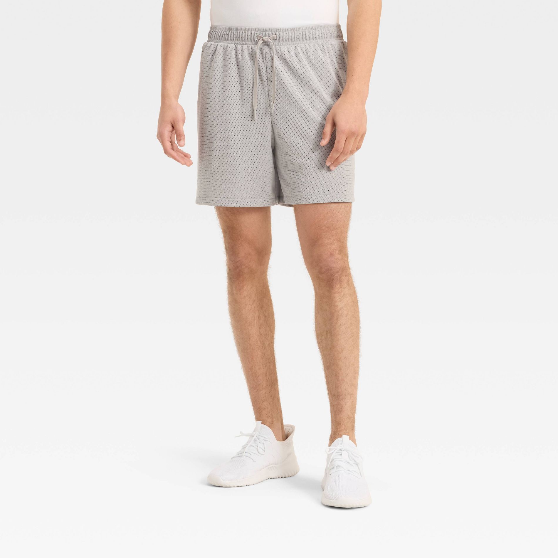 Men's Mesh Shorts 6" - All In Motion™ Light Gray S