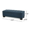 CAVINAS Polyester Storage Ottoman Bench with Button Tufted,Upholstered Storage Ottoman,Storage Benches for Living Room,Bedroom - 3 of 4