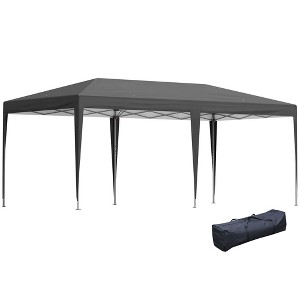 Outsunny 10' x 20' Pop Up Canopy with Sturdy Frame, UV Fighting Roof, Carry Bag for Patio, Backyard, Beach, Garden - 1 of 4