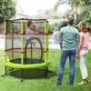 Infans 55" Kids Trampoline Bouncing Jumping Mat Recreational Trampoline W/Enclosure Net - 2 of 4