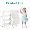 Vynxaria Bookshelf Series 24 in. Wide  3 / 4 Shelf Kids Bookcase with Side Pockets for Nurseries Playrooms and Classrooms - 4 of 4