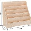 5-Tier Kids Wooden Bookshelf, Multi-Functional Toddler Book Rack, Children Book Display Shelves for Classrooms, Playrooms, Nursery, Wood Color - 2 of 3