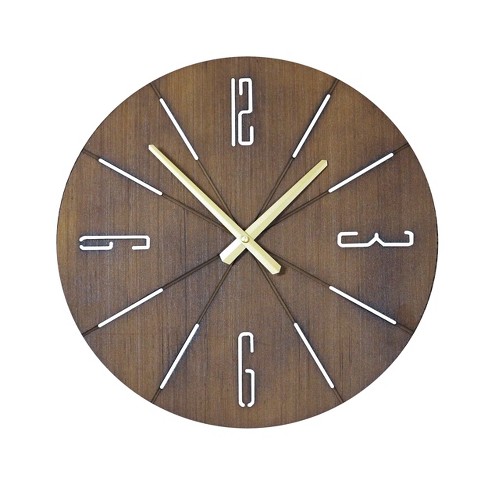 RUSTIC online TAN WOOD Clock - Extra Large 15