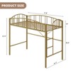 Loft Bed Twin Size, Heavy Duty Metal Loft Bed Frame with Arched Guardrail and Safety Ladder, Space-Saving, No Box Spring Needed - 2 of 4