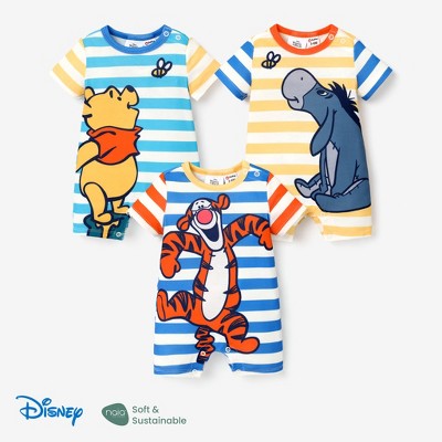PATPAT Disney Winnie the Pooh Infant Baby Onesies Rompers Jumpsuits Cute Stripe Print Naia?